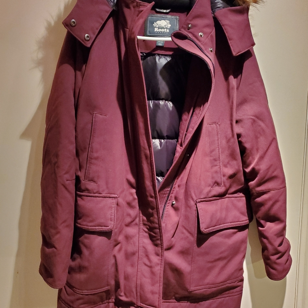Roots Banff Tuff Parka Burgundy